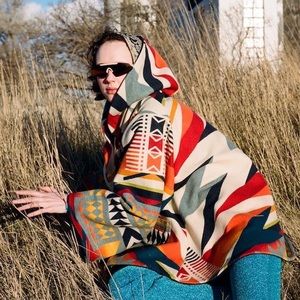 Lindsey Thornburg x Pendleton Fire Legend wool hooded cloak cape